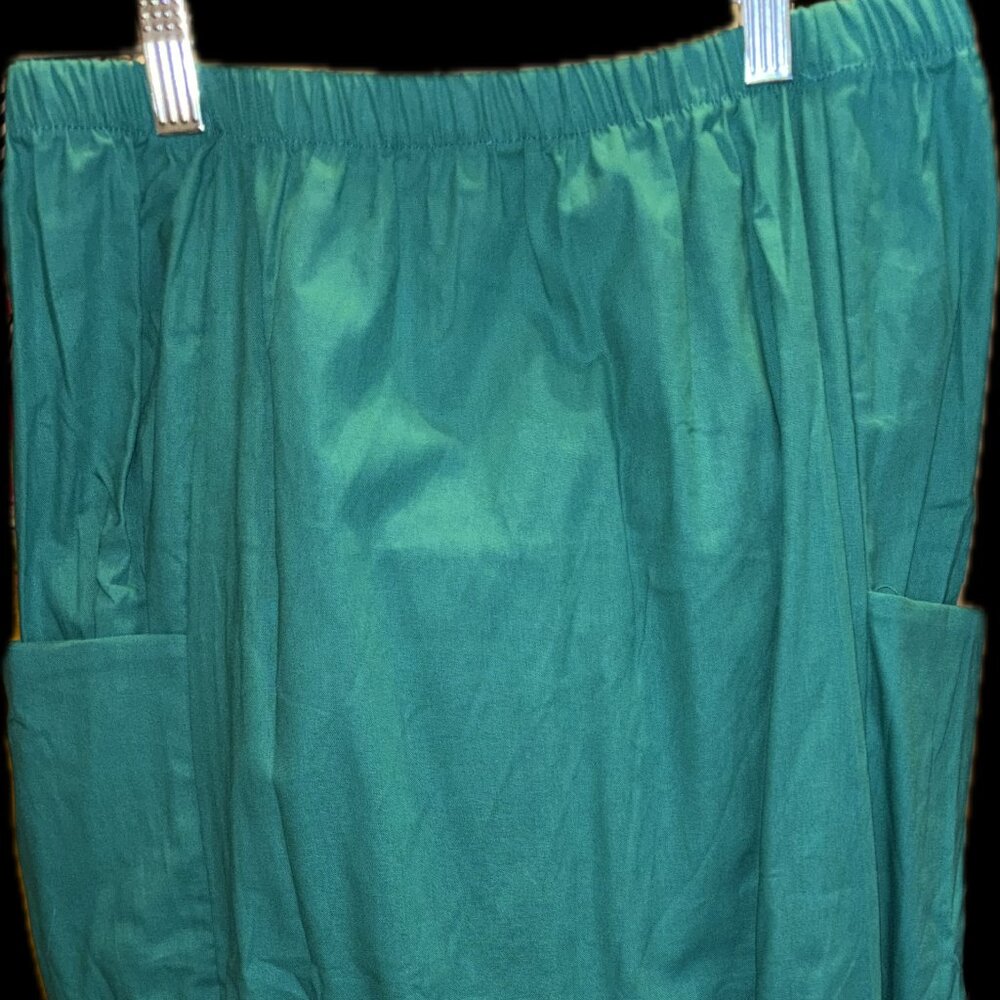 Bundle of 3 skirts. Shein Black Cat Skirt XL, Linen Teal Skirt, Linen Navy Blue - Picture 4 of 6